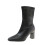 Botas de cano curto Willtoo, bico fino, salto médio, pretas, 5 cm (2 polegadas) 1