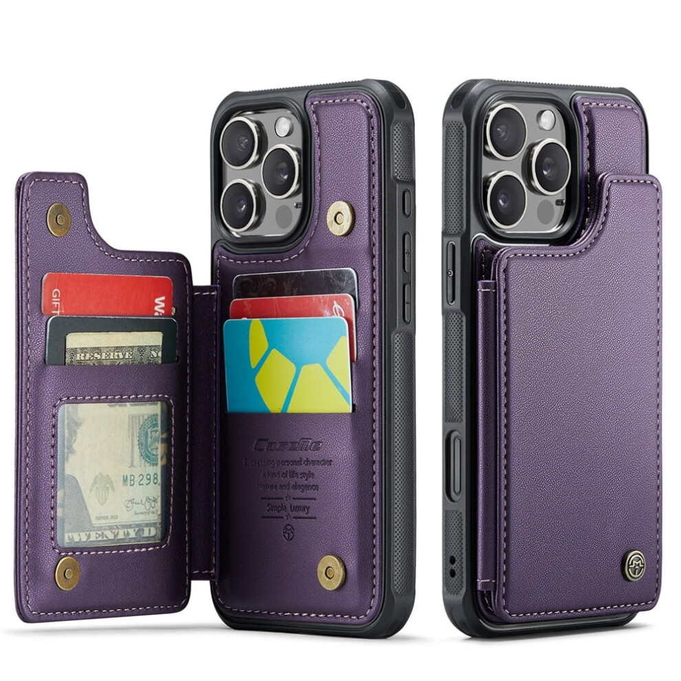 Caseme Leather Wallet Case For Compatible With Iphone 16 Pro MaxâRfid Blocking, Magnetic Clasp, Kickstand, Shockproof 9773935343207