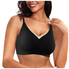 Naadloze damesbeha's zonder beugel, push-up beha's met geschulpte rand, zachte, comfortabele bralettes zonder beugel, beha voor dagelijks gebruik met
