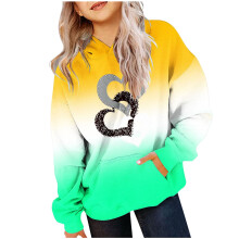 Girls' Tie-Dye Heart Hoodie 2-14Y, Oversized Pullover with Pocket – Casual Fall/Winter Sweatshirt, Compatible with Big Kids & Teens