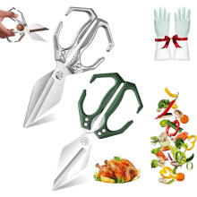 Heavy-Duty Multifunctional Kitchen Shears, Dishwasher Safe, Compatible with Sharp Stainless Poultry Scissors, Cuts Chicken/Turkey Bones