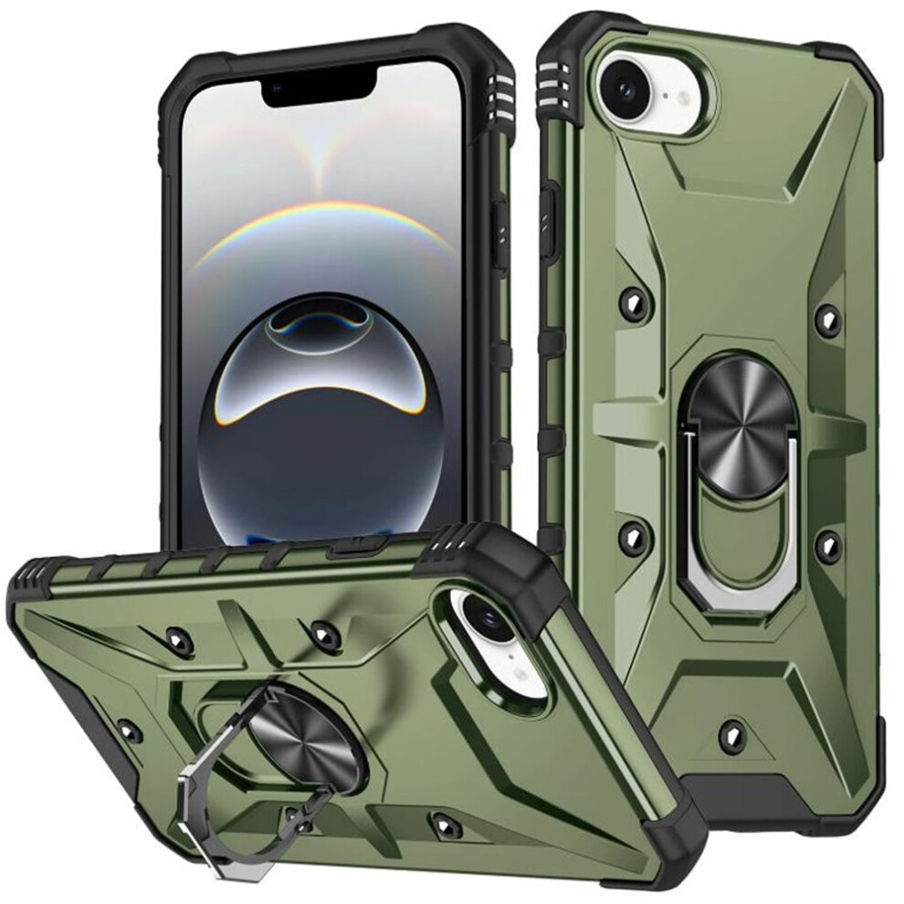 Iphone 16E Military-Grade Shockproof Magnetic Stand Case 968604595578