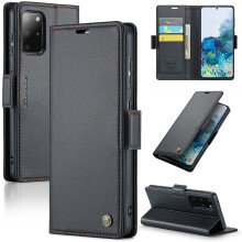 CaseMe Leather Wallet Case for compatible with Samsung Galaxy S20+ 5G – RFID Blocking, Magnetic Clasp, Kickstand, Card Holder