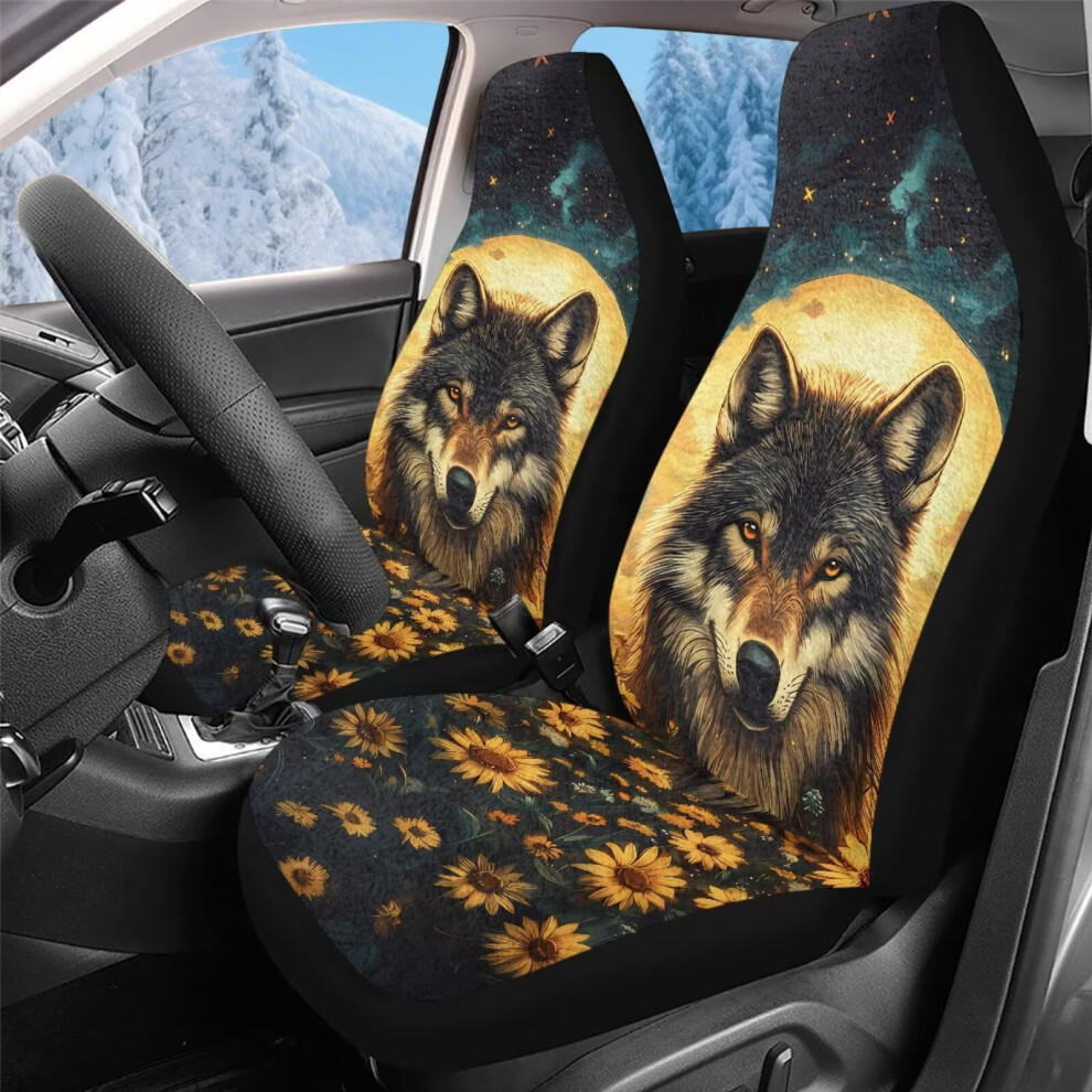 Car Front Seat Covers Washable Universal Fit 2 Pcs Coral 968604599392