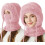 Gorro feminino 3 em 1 com cachecol e máscara. 1