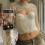 Πλεκτό πλεκτό κοίλο Y2K Crop Top γυναικών με μακριά μανίκια ανοιχτό πουλόβερ φαρδιά 2