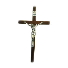 Wall Crucifix Cross Catholic 12" Wood Decor Jesus Cross for Christmas