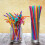 Colorful flexible drinking straws bendy disposable 200 pack 1