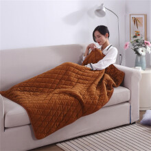 USB Heated Shawl Blanket, 5V Low Voltage Washable, for Home Office Travel, 29.53x47.24in, Coffee