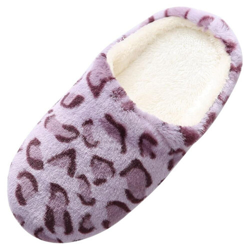 Pantofole da uomo e da donna con stampa leopardata, morbide e foderate in peluche, comode per la casa, ideali per esterni e interni.