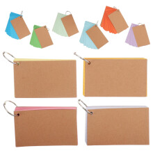 Colored Index Cards with Tabs and Holes Assorted Color Paper Material for Studying and Decoration 10pcs