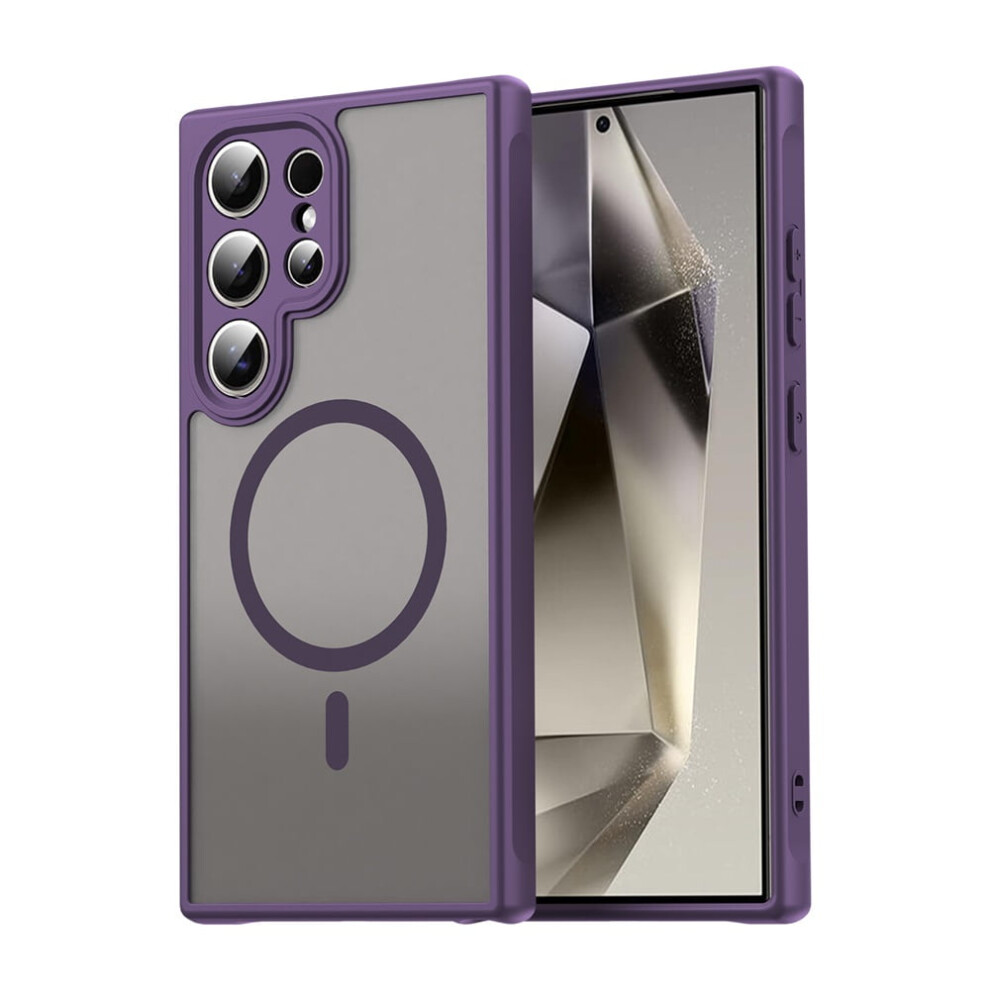 Magnetic Translucent Matte Case For Samsung Galaxy S24 Ultra 5G – Magsafe Compatible, Military-Grade Drop Protection, Purple 9180479345060