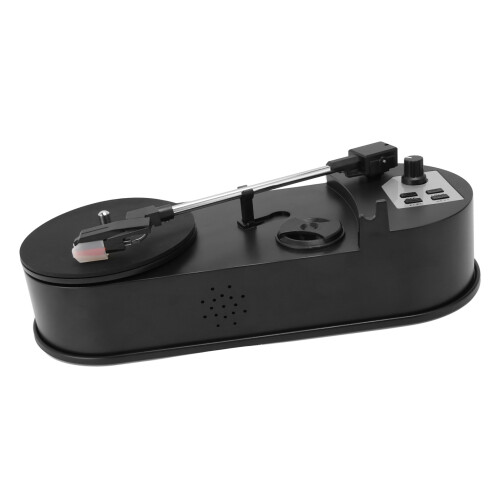 PRM Mini Portable Turntable, 4 x AA, Black