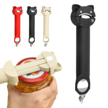 Multi-Functional Magnetic Can Opener, Retractable & Adjustable, Stainless Steel, Bottle Cap Opener – Compatible with Weak Hands & Seniors
