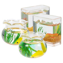 4 Pcs 1: 12 House Accessories Mini Verse Fish Artificial Jellyfish Tank Dollhouse Baby