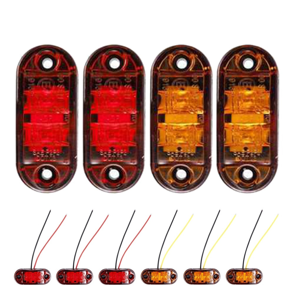 10Pcs Led Side Marker S For Trailer Truck, Compatible With Rv, Car, Vehicles Â Stop/Turn/Tail Light 9357860054584
