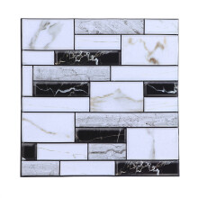 Peel and Stick Tiles for Bathroom Backsplashes, Heat Resistant Decorative Tiles in Clear Image, Beautiful and Generous Pattern for Easy DIY Projects