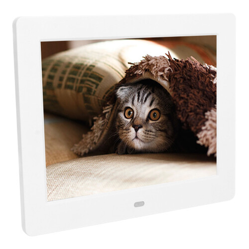 Remote Control Digital Photo Frame, 8Inch IPS Screen Touch Screen High Resolution Adjustable Brightness Digital Picture Frame Auto Rotate Wall 1