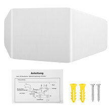 Arandela de parede externa inovadora, em cerâmica pintável com LED, para iluminação externa versátil.