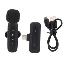 Noise Reduction Technology Bluetooth Lavalier Mic With Real Time Monitoring Universal Wireless System Wireless Mini Microphone For Professional