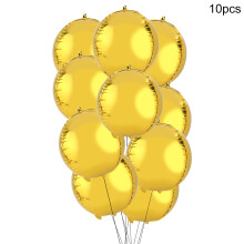 Genanvendelige Mylar-balloner: 20 stk. 4D metalliske balloner til en fantastisk udstilling, nemme oppustelige og punkterbare store runde