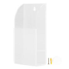 Easy Install Mounting Options, Multi-compartment Design for Clear Remote Control Holder, Facilitates Quick Item Location (Transparent)