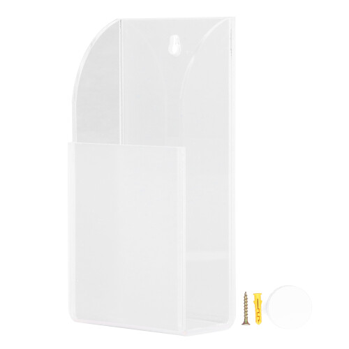Easy Install Mounting Options, Multi-compartment Design for Clear Remote Control Holder, Facilitates Quick Item Location (Transparent)