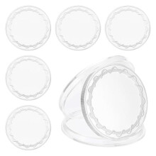 6pcs Blank Coins for Engraving, 40mm Coin Blanks Laser-Engraving Blanks Custom Challenge-Coins Polished Metal Silver