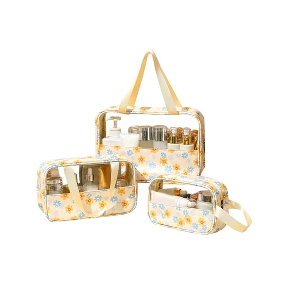 Travel Toiletry Bag, Clear Toiletry Bag Set, 3 Pcs Toiletry Bag for Skincare Products, Portable Wash Bag Shower Bag B