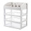 1pc Transparent Plastic Four Layer Three Drawer Desktop Drawer Style Cosmetic Storage Box Dressing Table Storage Rack 1