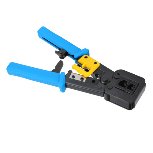 Cuts Strips and Crimps Tool, Multi-Function Ethernet Crimper with Pass Through Technology Compatible with Cat5Cat5e Cat6for Seamless Connectivity 1