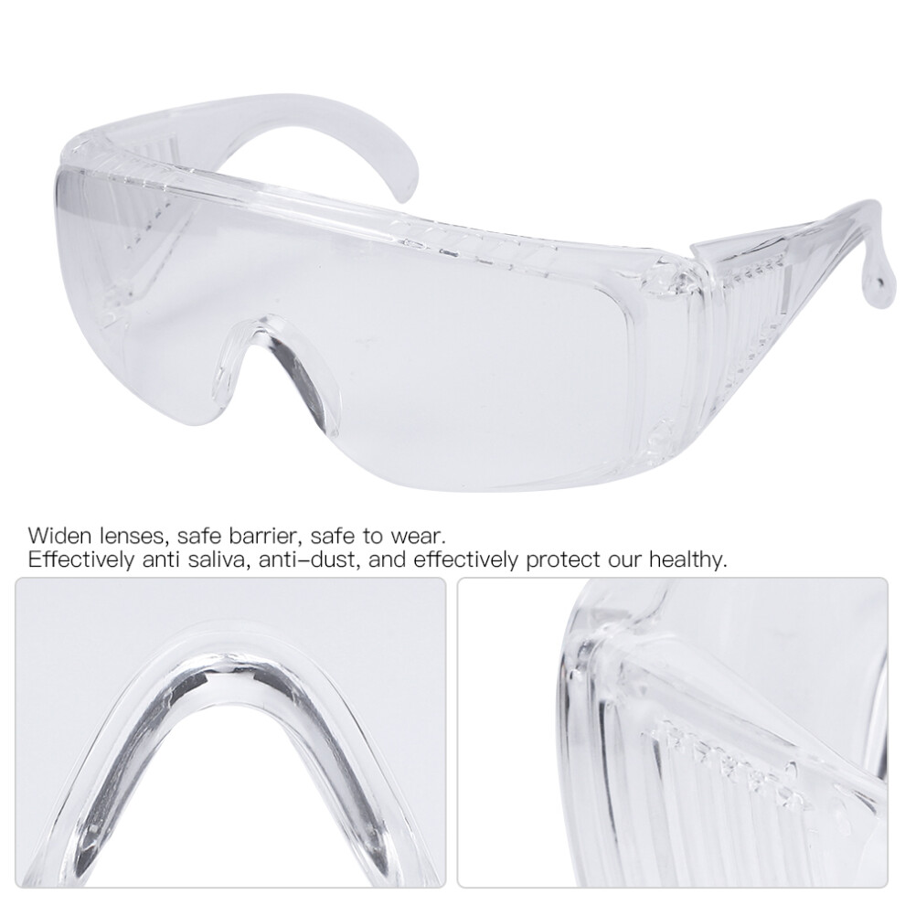 10Pcs Breathable Transparent Anti-Fog Safety Goggles for Eye Protection