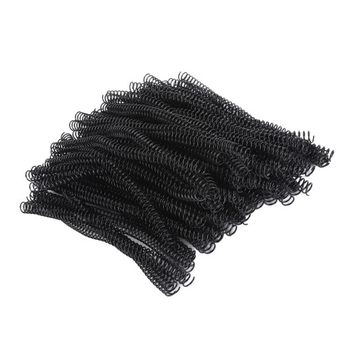 Spiral Binding Wire 14.3mm Diameter 48 Teeth 100PCS A4 Black Durable Material
