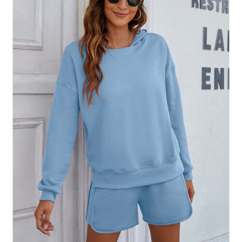 Γυναικεία σετ oversized φούτερ με ανοιχτό τελείωμα, σετ προπόνησης με μακριά μανίκια 2