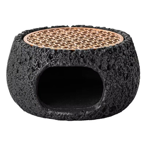 Artistic Rock Material Round Plate for Candle Heating,Insulation Base for Kitchen & Dining Room,Household Tableware A
