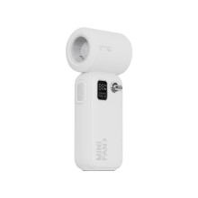 Ventilateur Turbo Portatif Haute Vitesse, 100 Vitesses de Vent Réglables, 3600 MAh, Rechargeable, pour Extérieur, Blanc