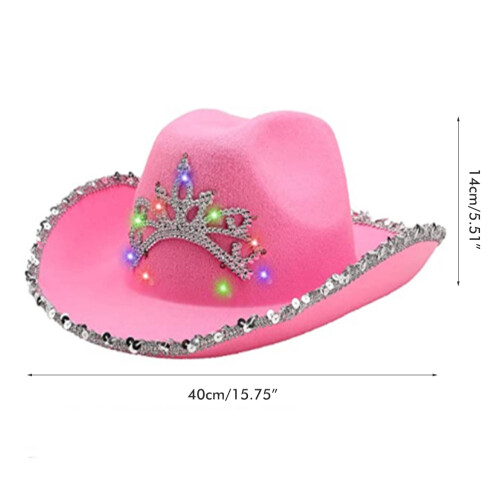 Στολή Preppy από τσόχα, καπέλο cowgirl με φτερά, ντύσιμο για πάρτι, θεματικά πάρτι 1