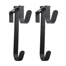 2 Stuks Metalen Verstelbare Breedte Skimmer Zwembadpaalhanger Dubbele Haak Tuin Buiten Ophangslang voor Hekaccessoires