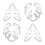 4Pcs Plant Stem Plastic Support,Flower Stem Holder,Reusable Plant Retaining Support,A+B 1