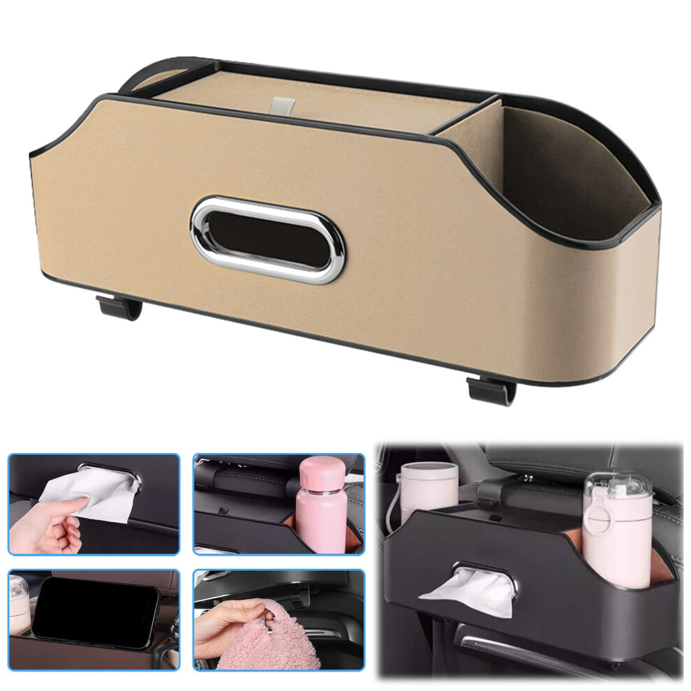 4-In-1 Car Backseat Organizer With Tissue Slot, Compatible With Most Vehicles, Keeps Ride Clean & Organized 9551475450766