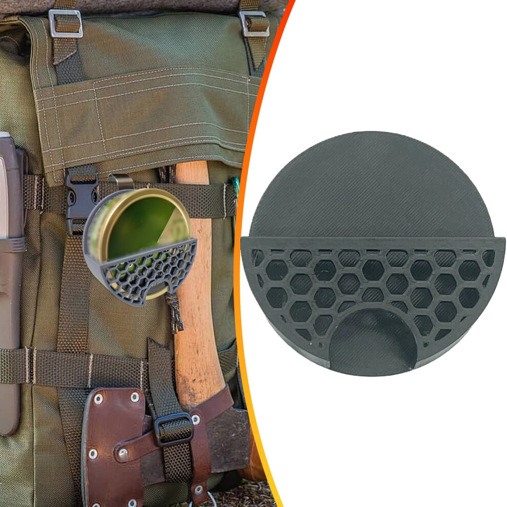 Holster Clip Compatible With Nicotine Pouch Tins (2.75"), Belt/Visor Mount, Discreet & Functional Cellular Mesh Holder Â Black 9551475450360