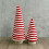 Mini Christmas Trees Yarn Decor Red White 2 PCS 1