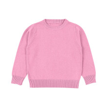Baby Kleinkind Jungen Pullover Mädchen Strickpullover Sweatshirt Kinder Langarm Rundhals Einfarbige Freizeitoberteile Rosa 4-5 Jahre