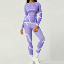 asdoklhq Ropa interior térmica para mujer Conjunto de ropa interior térmica de invierno con cuello redondo ajustado para esquí y deportes,