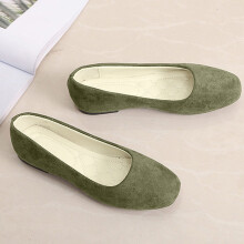 Scarpe basse Willtoo da donna, comode da indossare, modello ballerina, con zeppa bassa, colore verde militare, taglia US-8 (EU-40).