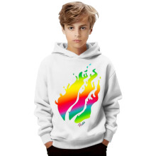 YUEHUA Kids Preston Playz Flame Hoodie Lightweight Pullover Sweatshirt with Fire Print for Boys and Girls Casual Wear