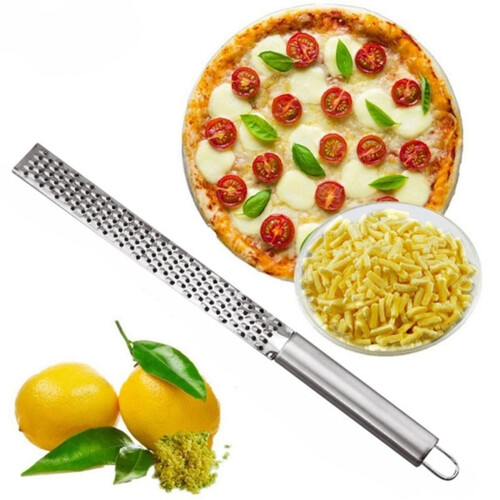Stainless Steel Lemon Zester Grater Peeler – compatible with Sharp, Rust-Resistant, Easy-Clean, 12.8in Multi-Functional Kitchen Tool