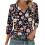 Top da donna a maniche a 3/4, camicie casual con scollo a V, magliette basic morbide, camicette da lavoro 1