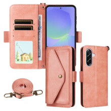 Vintage leren portemonneehoesje voor Samsung Galaxy A36 5G – Schokbestendig, meerdere kaartsleuven, verborgen vakje met knoopsluiting, afneembare