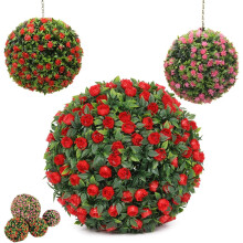 Wicker Park Garden Spheres – UV-Resistant, Waterproof, Windproof Faux Floral Spheres, Compatible with Outdoor Sunset Mums